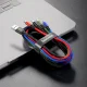 Baseus Rapid USB to Lightning / 2x USB Type C / micro USB Nylon Braided Cable 3.5A, 1.2m