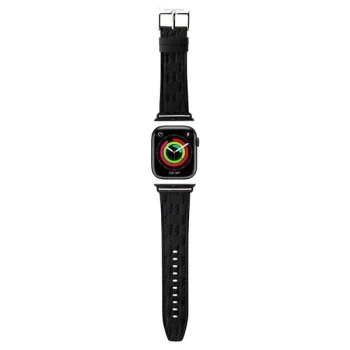"Karl Lagerfeld Saffiano Monogram" dirželis "Apple Watch" (38/40/41mm), juodas
