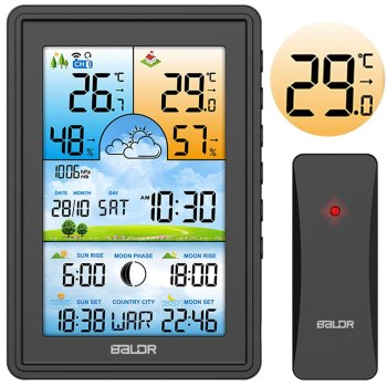 Belaidė meteorologinė stotelė Baldr BD-906, juoda