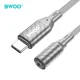 BWOO BZ65 USB-C į 3.5mm garso ir duomenų adapteris, pilkas