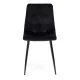 Modernhome veliūrinės valgomojo kėdės 140451, 4 vnt., juodos