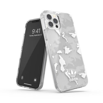 Adidas OR SnapCase Camo dėklas Apple iPhone 12 / 12 Pro skaidrus / baltas