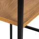 Industrial Nightstand with 2 Shelves, Modern Loft End Table by ModernHome, Wild Oak