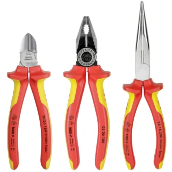 Replių rinkinys KNIPEX Electro Set, 3 dalių, raudonas / geltonas