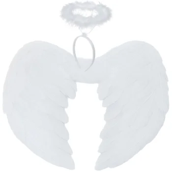 Angel Wings 45 x 35 cm and Halo Ruhhy 26479, White