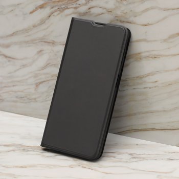 Samsung Galaxy A56 ( SM-A566B / DS ) Smart Soft Book Case Cover, Black