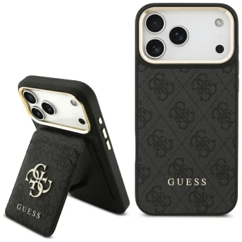 Guess 4G Case with Magsafe Wallet  iPhone 17 Pro Max - Black