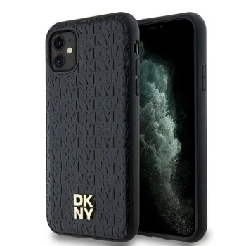DKNY dėklas iPhone 11 / XR su MagSafe, juodas