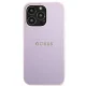 Guess Saffiano Hot Stamp & Metal Logo dėklas, skirtas iPhone 13 Pro / 13 6.1\", violetinis