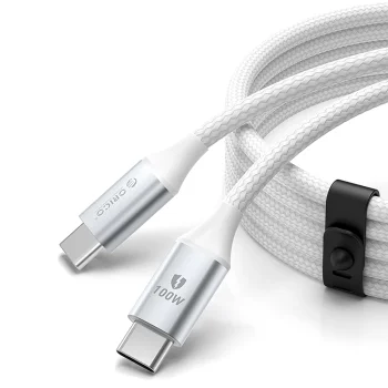 Laidas USB-C į USB-C Orico CDX 100W 5A Power Delivery 1 m, baltas