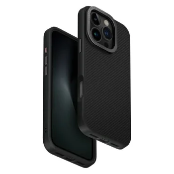 Uniq Keva Max Magclick dėklas iPhone 16 Pro telefonui, juodas