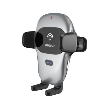 Dudao F20xs Automatic Car Holder with Qi 15W Wireless Charger, Gray