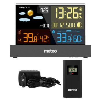 Meteo SP110C meteorologinė stotelė su DCF, juoda