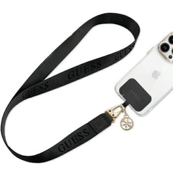 „Guess CBDY Nylon Chain“ universalus telefono dirželis, juodas