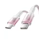 Joyroom S-A42 Crystal-Clear USB-C į USB-C laidas 1.2m, Baltas