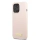 Guess Silicone Logo Plate MagSafe Case for iPhone 13 Pro Max, Pink