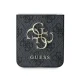 Guess Leather 4G Metal Logo dėklas Samsung Galaxy Z Flip 6, Juodas