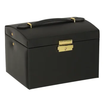 Large Jewellery Box Organiser with Drawers and Mirror, Black