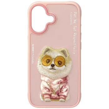 Nimmy Glasses Cool nag dėklas telefonui iPhone 17, rožinis