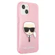 Karl Lagerfeld iPhone 13 mini dėklas Glitter Karl\'s Head, rožinis