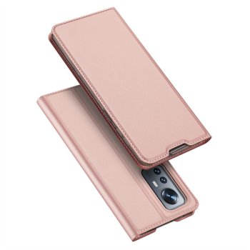 Dux Ducis magnetinis atverčiamas dėklas Xiaomi 12 / 12X telefonui, rožinis
