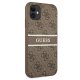 Guess 4G Stripe dėklas iPhone 11 / XR, rudas