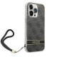 Dėklas iPhone 14 Pro Guess 4G Print Strap, juodas