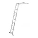 ModernHome 4x3 daugiafunkcis aliumininis sulankstomas laiptas, 150 kg