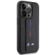 BMW Grip Stand Hot Stamp dėklas, skirtas iPhone 15 Pro Max 6.7\", juodas