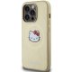 Hello Kitty dėklas iPhone 15 Pro Max telefonui Leather Kitty Head MagSafe, auksinis