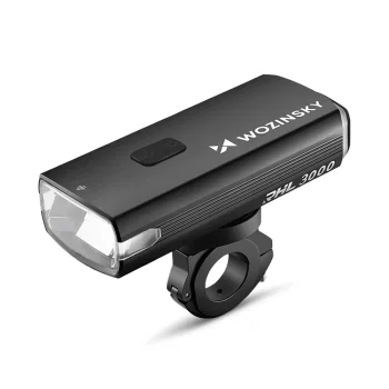 Wozinsky priekinis dviračio žibintas su USB-C laidu, 3000 lm, 10 000 mAh, juodas