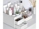 Cosmetic and Jewellery Organiser Storage Box with 2 Drawers, White