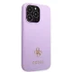 Guess Saffiano 4G Small Metal Logo dėklas, skirtas iPhone 13 Pro / 13, violetinis