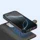 Dux Ducis Lawa odinis dėklas iPhone 16 Pro Max su atsegama pinigine, juodas