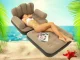 Pripučiamas fotelis-sofa 2in1 su pompa, rudas
