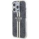 Guess IML 4G Gold Stripe dėklas, skirtas iPhone 15 Pro, juodas