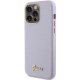 Guess Glitter Glossy Script dėklas iPhone 15 Pro telefonui, violetinis