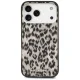 Karl Lagerfeld IML Leopard MagSafe dėklas iPhone 17 Pro Max telefonui, rudas