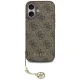 Guess iPhone 17 dėklas 4G Charms Collection MagSafe, rudas