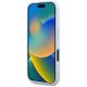 Guess Grained Big 4G Logo dėklas, skirtas iPhone 16, mėlynas