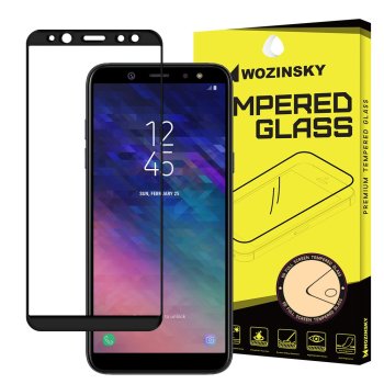 Apsauginis stiklas Samsung Galaxy A6 2018 (A600F), 5D, juodais kraštais