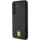 Ferrari dėklas Samsung Galaxy S24+ telefonui Carbon Stitched Bottom, juodas