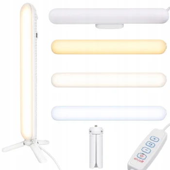 LED Desk Lamp for Makeup and Recording with 3 Light Modes White