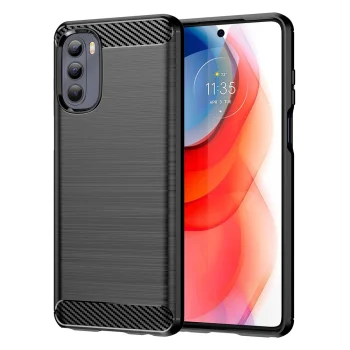 Lankstus TPU dėklas telefonui Motorola Moto G Stylus 2022, juodas