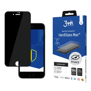 3mk HardGlass Max Privacy apsauginis stiklas iPhone 7, juodas