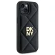 DKNY Quilted Stack Logo dėklas, skirtas iPhone 15, juodas