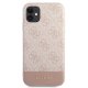Guess 4G Stripe dėklas iPhone 11 / XR, rožinis