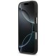 Guess 4G PU Triangle Logo & Stand Camera MagSafe dėklas iPhone 17 Pro, juodas