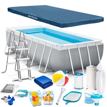 Intex 26790 Rectangular Frame Garden Pool Set, 400 x 200 x 122 cm