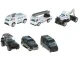 Policijos lėktuvas-transporteris su 6 automobiliais